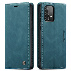 Coque Portefeuille Livre Cuir Etui Clapet C01S pour Samsung Galaxy A52s 5G Bleu