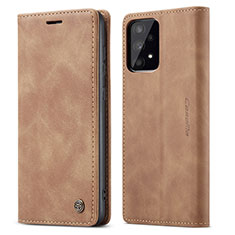 Coque Portefeuille Livre Cuir Etui Clapet C01S pour Samsung Galaxy A53 5G Brun Clair