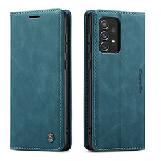 Coque Portefeuille Livre Cuir Etui Clapet C01S pour Samsung Galaxy A73 5G Bleu