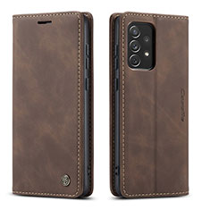 Coque Portefeuille Livre Cuir Etui Clapet C01S pour Samsung Galaxy A73 5G Marron