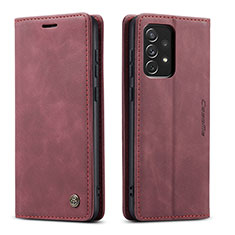 Coque Portefeuille Livre Cuir Etui Clapet C01S pour Samsung Galaxy A73 5G Vin Rouge