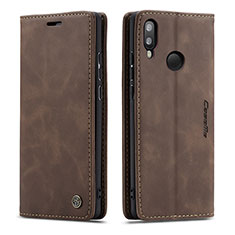 Coque Portefeuille Livre Cuir Etui Clapet C01S pour Samsung Galaxy M20 Marron