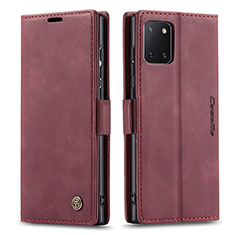 Coque Portefeuille Livre Cuir Etui Clapet C01S pour Samsung Galaxy M60s Vin Rouge