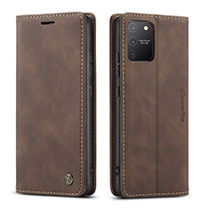 Coque Portefeuille Livre Cuir Etui Clapet C01S pour Samsung Galaxy S10 Lite Marron