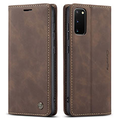 Coque Portefeuille Livre Cuir Etui Clapet C01S pour Samsung Galaxy S20 5G Marron