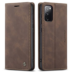 Coque Portefeuille Livre Cuir Etui Clapet C01S pour Samsung Galaxy S20 FE 4G Marron