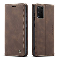 Coque Portefeuille Livre Cuir Etui Clapet C01S pour Samsung Galaxy S20 Plus 5G Marron