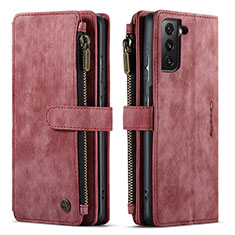 Coque Portefeuille Livre Cuir Etui Clapet C01S pour Samsung Galaxy S22 5G Rouge