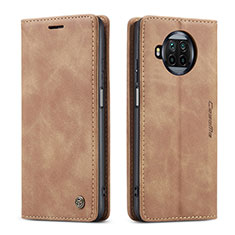 Coque Portefeuille Livre Cuir Etui Clapet C01S pour Xiaomi Mi 10i 5G Brun Clair