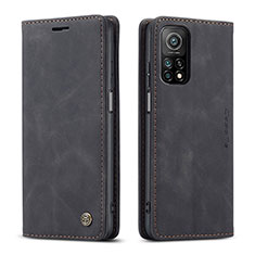 Coque Portefeuille Livre Cuir Etui Clapet C01S pour Xiaomi Mi 10T Pro 5G Noir