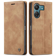 Coque Portefeuille Livre Cuir Etui Clapet C01S pour Xiaomi Poco C65 Brun Clair