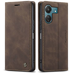 Coque Portefeuille Livre Cuir Etui Clapet C01S pour Xiaomi Poco C65 Marron