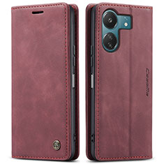 Coque Portefeuille Livre Cuir Etui Clapet C01S pour Xiaomi Poco C65 Vin Rouge