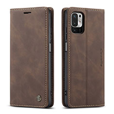 Coque Portefeuille Livre Cuir Etui Clapet C01S pour Xiaomi POCO M3 Pro 5G Marron