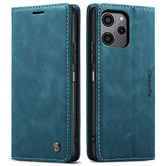 Coque Portefeuille Livre Cuir Etui Clapet C01S pour Xiaomi Poco M6 Pro 5G Bleu