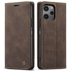 Coque Portefeuille Livre Cuir Etui Clapet C01S pour Xiaomi Poco M6 Pro 5G Marron