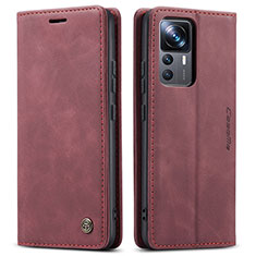 Coque Portefeuille Livre Cuir Etui Clapet C01S pour Xiaomi Redmi K50 Ultra 5G Vin Rouge