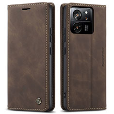 Coque Portefeuille Livre Cuir Etui Clapet C01S pour Xiaomi Redmi K60 Ultra 5G Marron