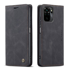 Coque Portefeuille Livre Cuir Etui Clapet C01S pour Xiaomi Redmi Note 10 4G Noir