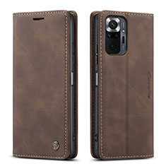 Coque Portefeuille Livre Cuir Etui Clapet C01S pour Xiaomi Redmi Note 10 Pro Max Marron