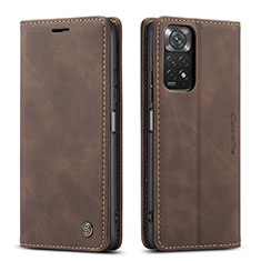 Coque Portefeuille Livre Cuir Etui Clapet C01S pour Xiaomi Redmi Note 11 4G (2022) Marron