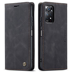 Coque Portefeuille Livre Cuir Etui Clapet C01S pour Xiaomi Redmi Note 11 Pro 4G Noir