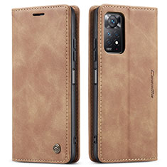 Coque Portefeuille Livre Cuir Etui Clapet C01S pour Xiaomi Redmi Note 12 Pro 4G Brun Clair