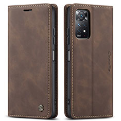 Coque Portefeuille Livre Cuir Etui Clapet C01S pour Xiaomi Redmi Note 12 Pro 4G Marron