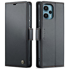 Coque Portefeuille Livre Cuir Etui Clapet C01S pour Xiaomi Redmi Note 12 Turbo 5G Noir