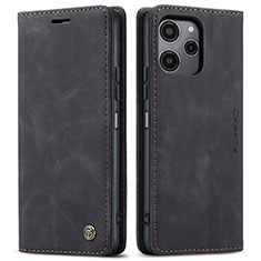 Coque Portefeuille Livre Cuir Etui Clapet C01S pour Xiaomi Redmi Note 12R 5G Noir