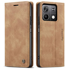 Coque Portefeuille Livre Cuir Etui Clapet C01S pour Xiaomi Redmi Note 13 5G Brun Clair