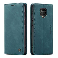 Coque Portefeuille Livre Cuir Etui Clapet C01S pour Xiaomi Redmi Note 9 Pro Max Bleu