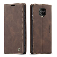 Coque Portefeuille Livre Cuir Etui Clapet C01S pour Xiaomi Redmi Note 9 Pro Max Marron