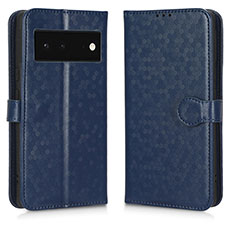 Coque Portefeuille Livre Cuir Etui Clapet C01X pour Google Pixel 6 5G Bleu