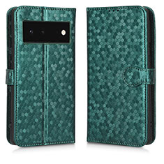 Coque Portefeuille Livre Cuir Etui Clapet C01X pour Google Pixel 6 5G Vert