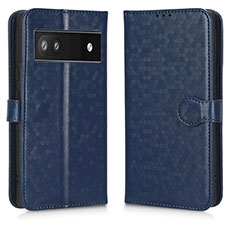 Coque Portefeuille Livre Cuir Etui Clapet C01X pour Google Pixel 6a 5G Bleu