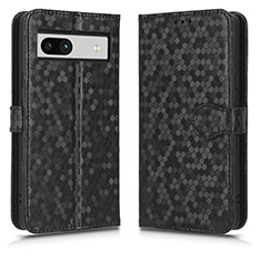 Coque Portefeuille Livre Cuir Etui Clapet C01X pour Google Pixel 7a 5G Noir