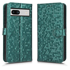 Coque Portefeuille Livre Cuir Etui Clapet C01X pour Google Pixel 7a 5G Vert