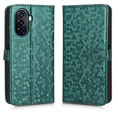 Coque Portefeuille Livre Cuir Etui Clapet C01X pour Huawei Enjoy 50 Vert