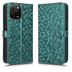 Coque Portefeuille Livre Cuir Etui Clapet C01X pour Huawei Enjoy 50z Vert