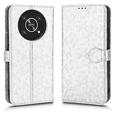 Coque Portefeuille Livre Cuir Etui Clapet C01X pour Huawei Honor Magic4 Lite 5G Argent