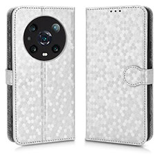 Coque Portefeuille Livre Cuir Etui Clapet C01X pour Huawei Honor Magic4 Pro 5G Argent