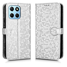 Coque Portefeuille Livre Cuir Etui Clapet C01X pour Huawei Honor X6 5G Argent