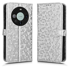 Coque Portefeuille Livre Cuir Etui Clapet C01X pour Huawei Mate 60 Pro+ Plus Argent