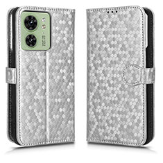 Coque Portefeuille Livre Cuir Etui Clapet C01X pour Motorola Moto Edge (2023) 5G Argent