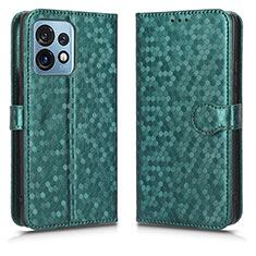 Coque Portefeuille Livre Cuir Etui Clapet C01X pour Motorola Moto Edge 40 Pro 5G Vert