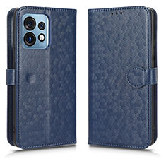 Coque Portefeuille Livre Cuir Etui Clapet C01X pour Motorola Moto Edge Plus (2023) 5G Bleu