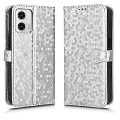 Coque Portefeuille Livre Cuir Etui Clapet C01X pour Motorola Moto G53 5G Argent