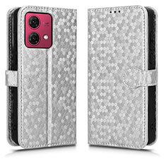 Coque Portefeuille Livre Cuir Etui Clapet C01X pour Motorola Moto G84 5G Argent