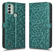 Coque Portefeuille Livre Cuir Etui Clapet C01X pour Nokia C31 Vert